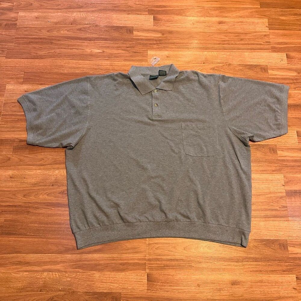 Scandia Woods Polo Shirt Short Sleeve Collared Gray | Men Size 4XL